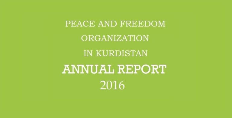 Peace and Freedom Organization in Kurdistan Issues its Annual Report for 2016
