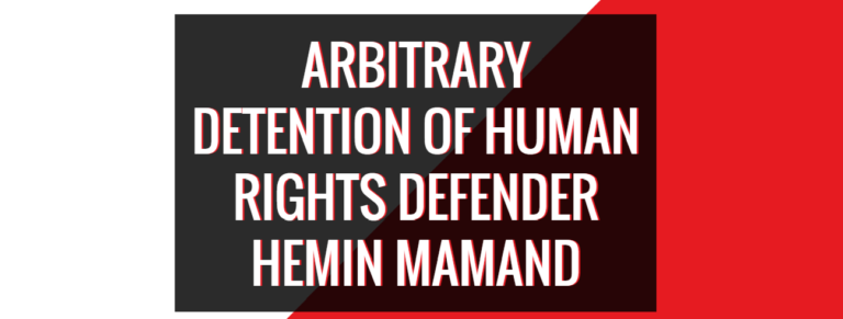 Iraq: Arbitrary detention of human rights defender Hemin Mamand